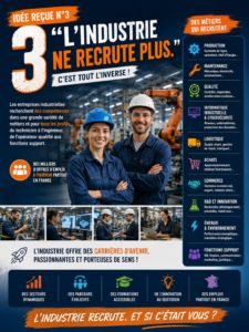 Idée reçue n°3 : "L'industrie ne recrute plus."