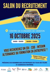 Affiche du Salon du Recrutement de Vierzon
