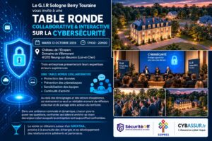 Invitation à la table ronde cybersécurité du GIR Sologne Berry Touraine, 13 octobre 2026